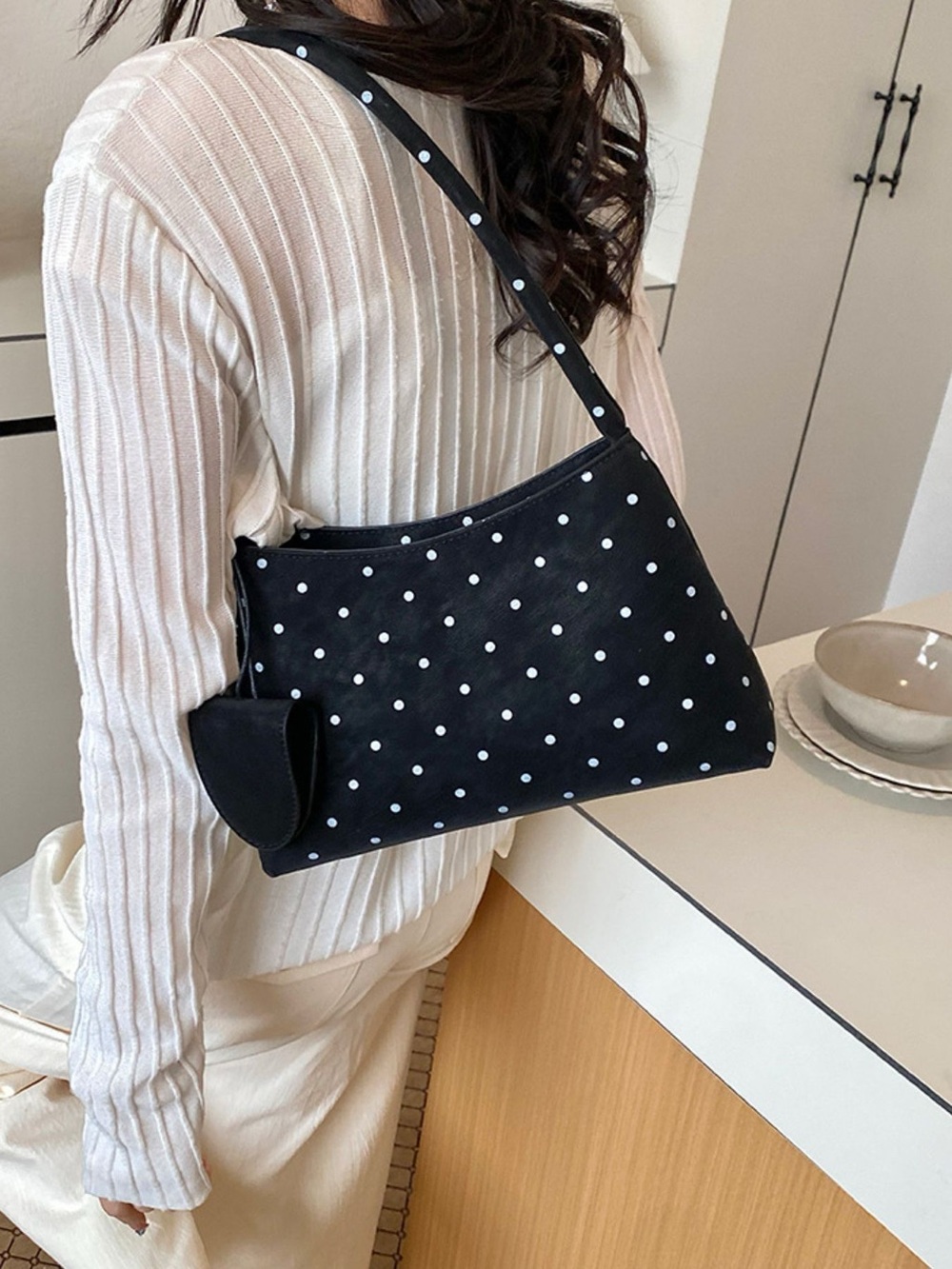 Polka Dot Shoulder Bag - Picture 3 of 7